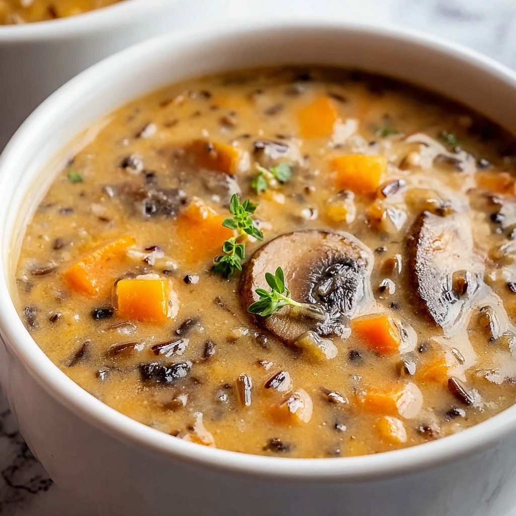Wild Rice Mixed Mushroom Soup Recipe - Recipe Image