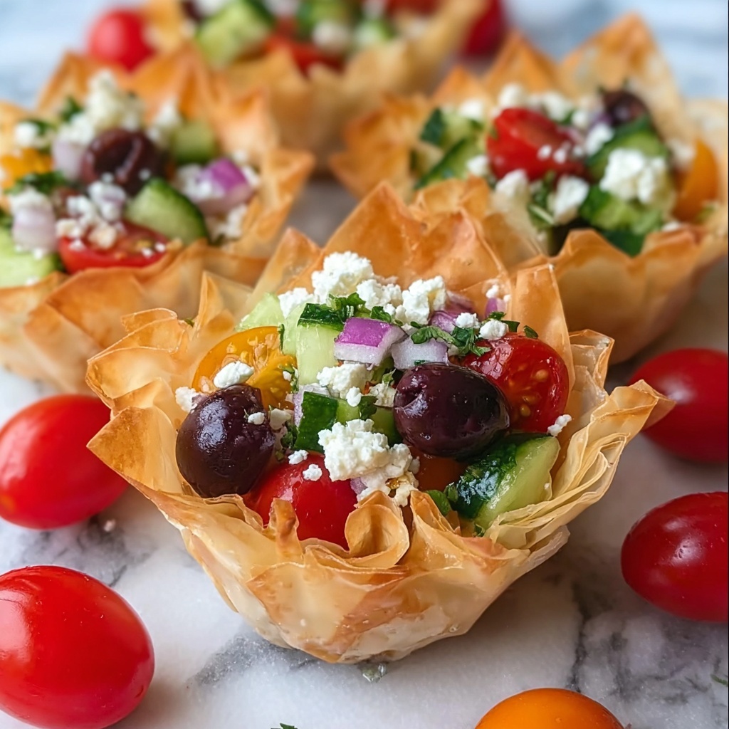 Mini Greek Salad Cups: 7 Fresh Bites to Delight You Recipe - Recipe Image