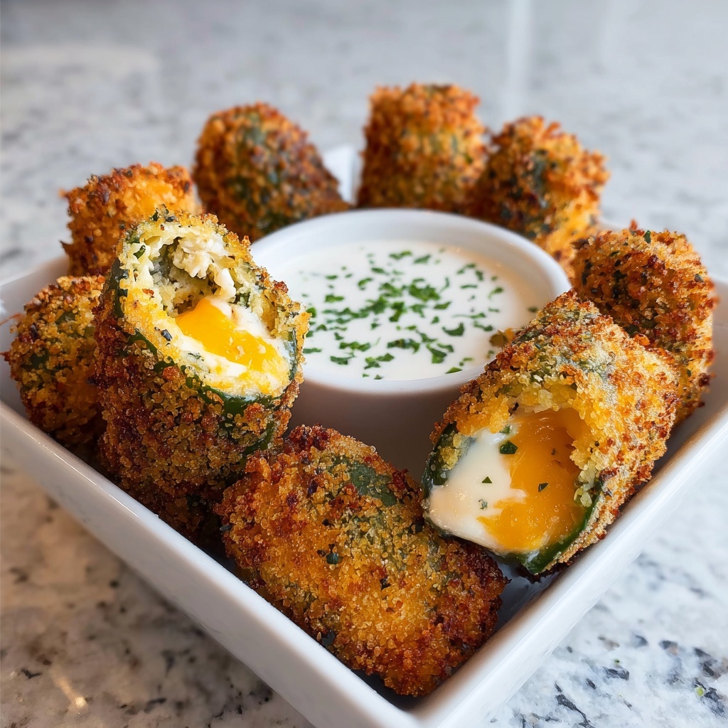 Cheesy Jalapeno Ranch Chicken Poppers with Creamy Dip Recipe - Recipe Image