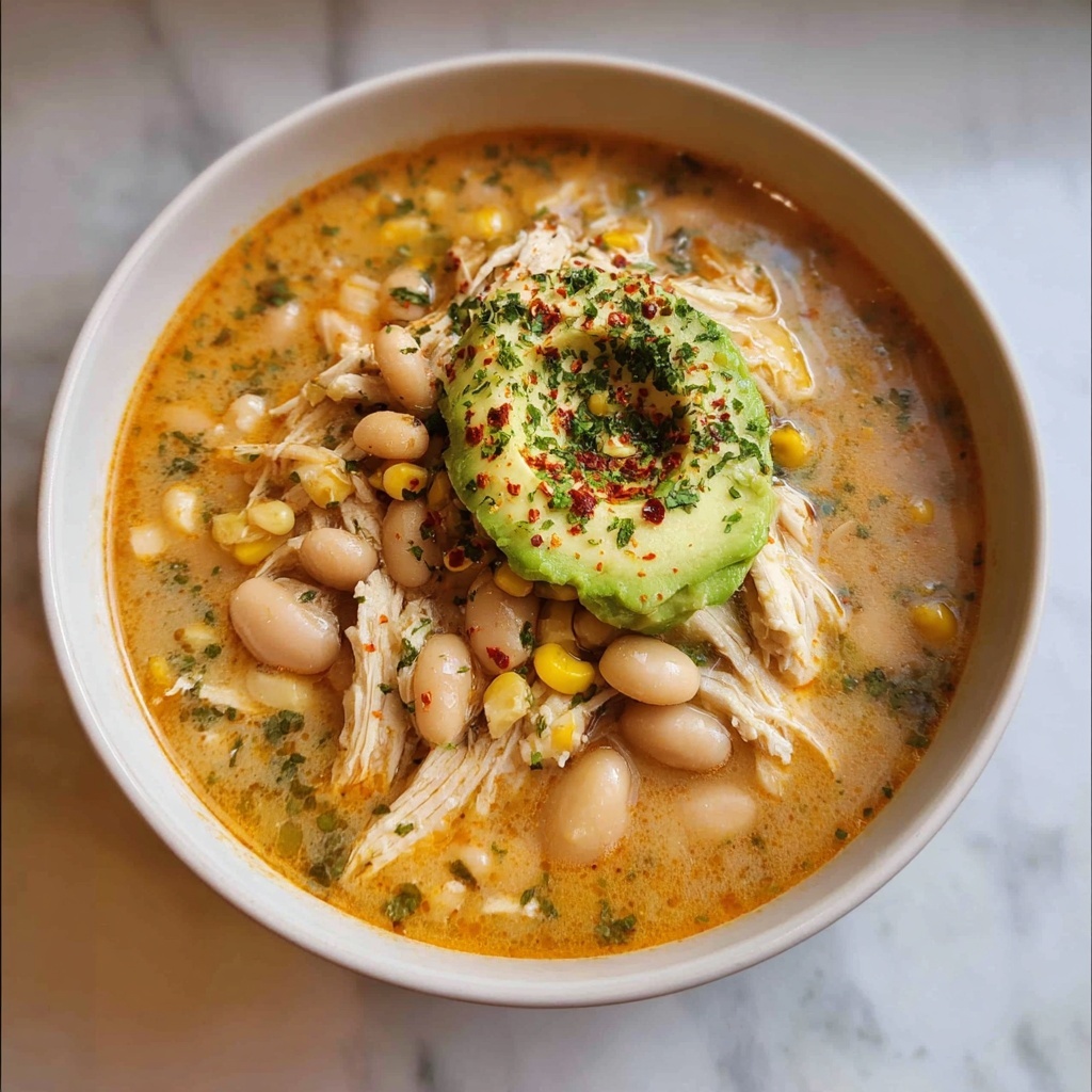 Creamy Crockpot White Chicken Chili Recipe - Recipe Image