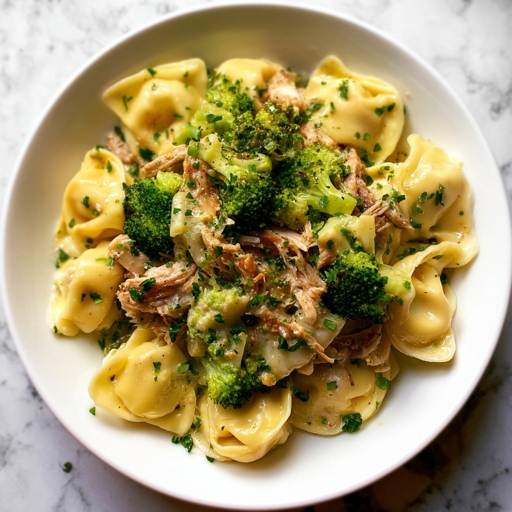 Garlic Parmesan Chicken Tortellini and Broccoli Bliss Recipe - Recipe Image