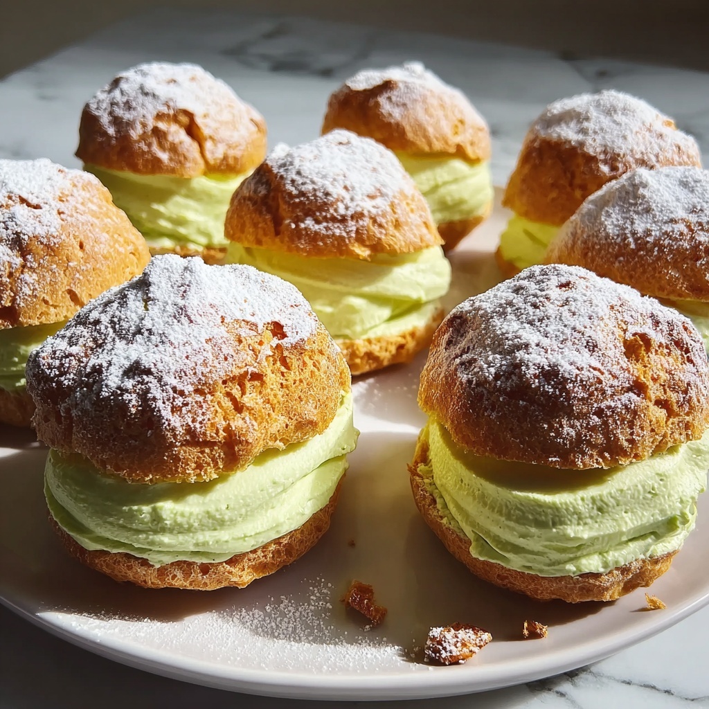 Matcha Cream Puffs Recipe - Recipe Image