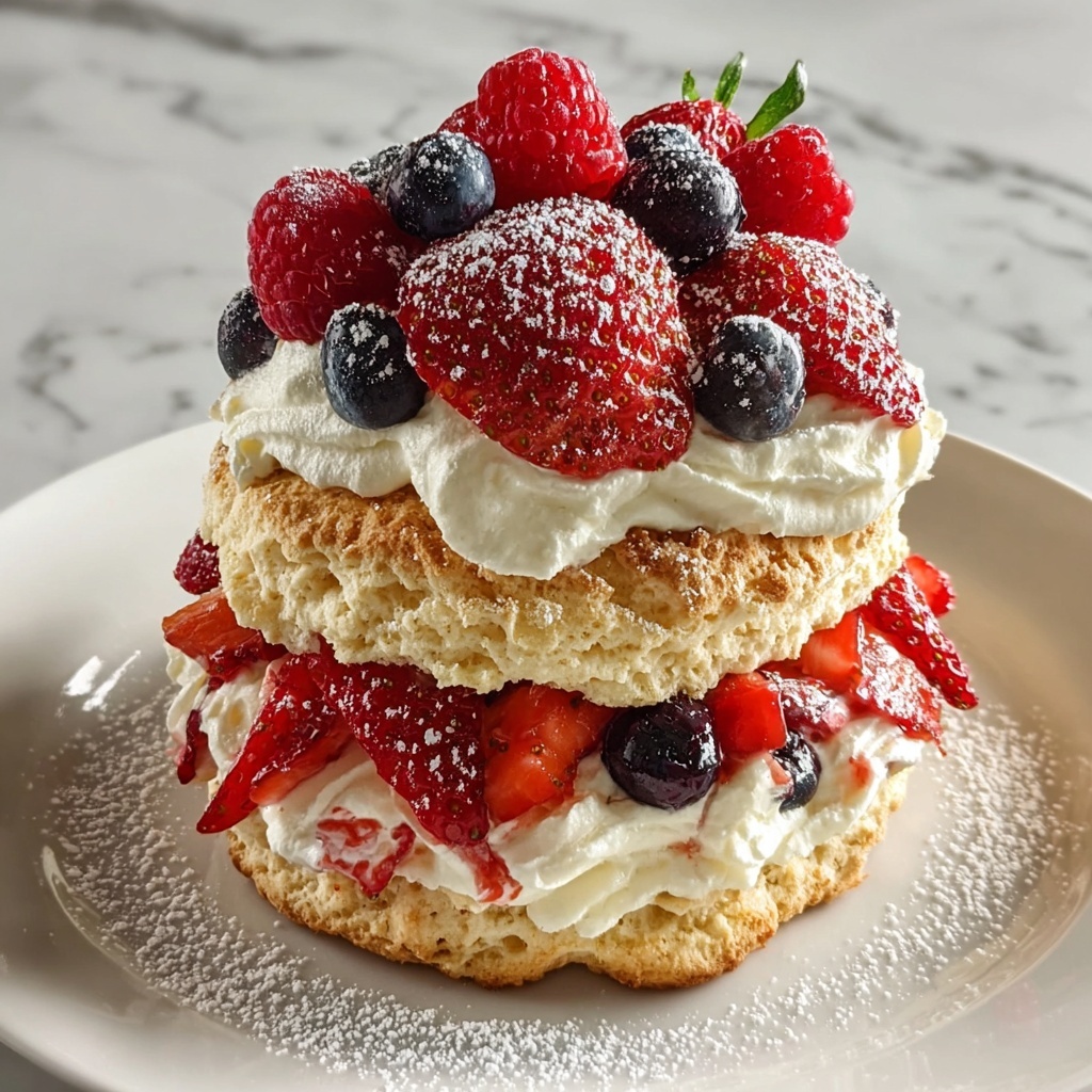 Strawberry Shortcake with Blueberries Recipe - Recipe Image