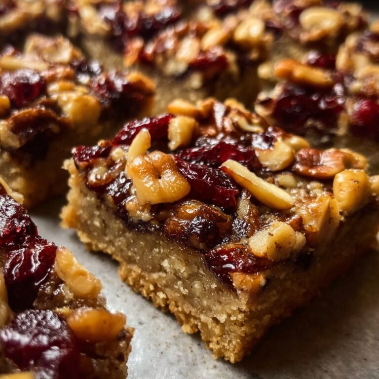 Maple Pecan and Cranberry Bars Recipe