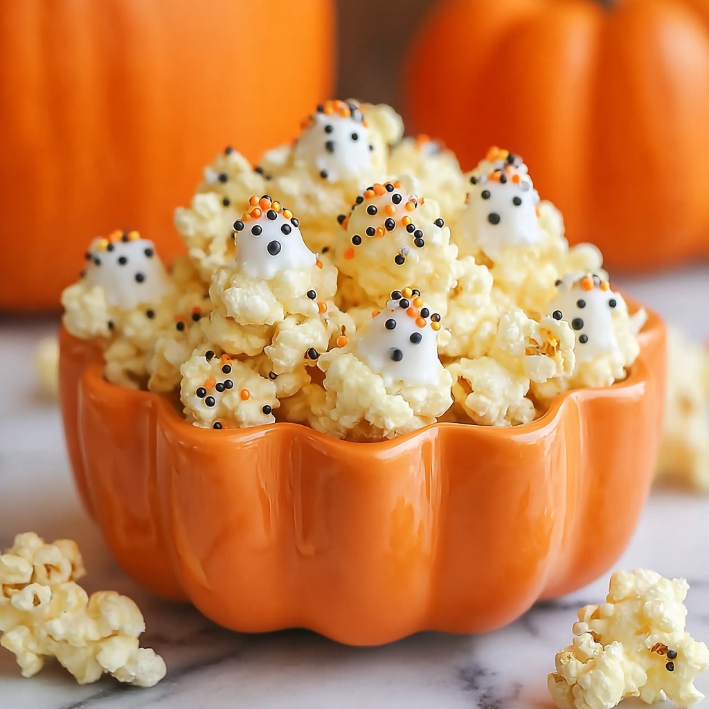 Halloween White Chocolate PuffCorn Recipe - Recipe Image