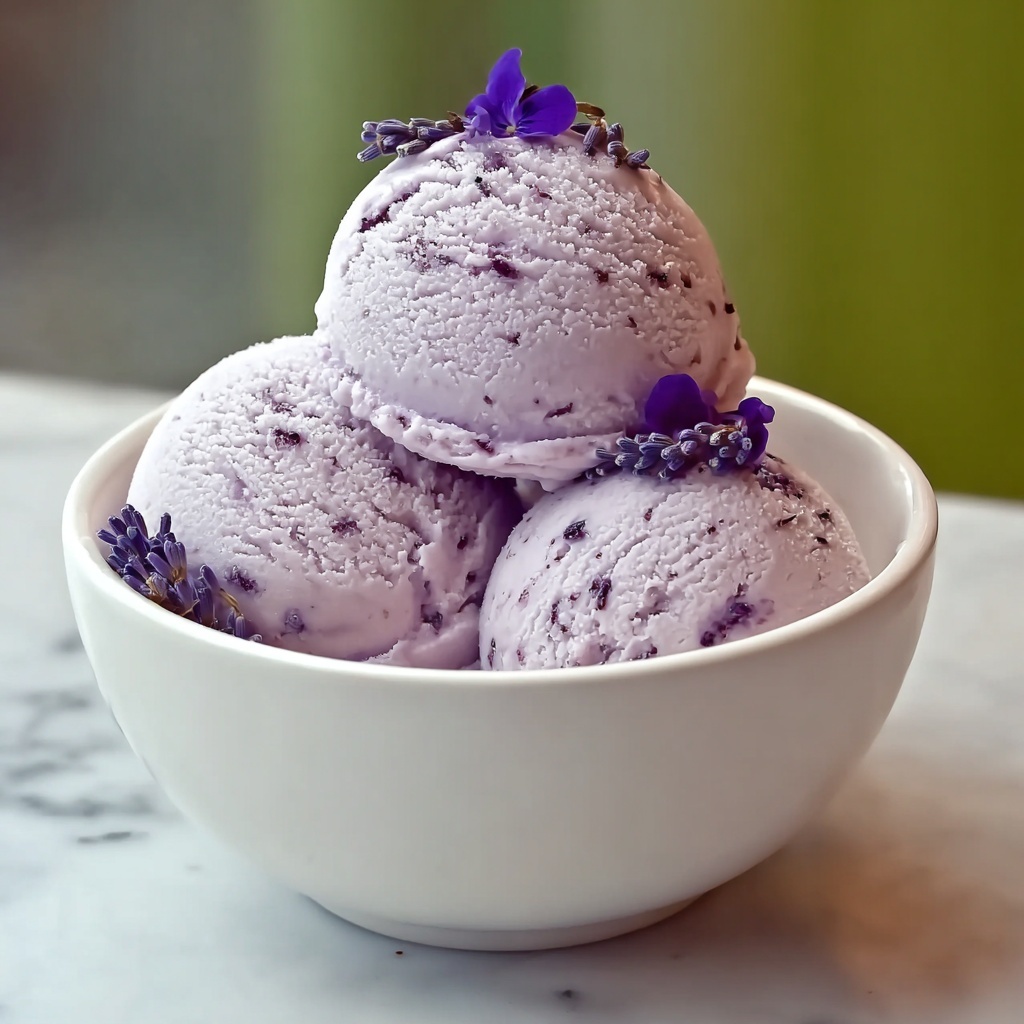 Creamy Honey Lavender Ice Cream Recipe - Recipe Image