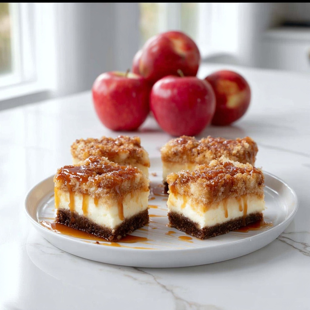 Gluten Free Caramel Apple Cheesecake Bars Recipe - Recipe Image
