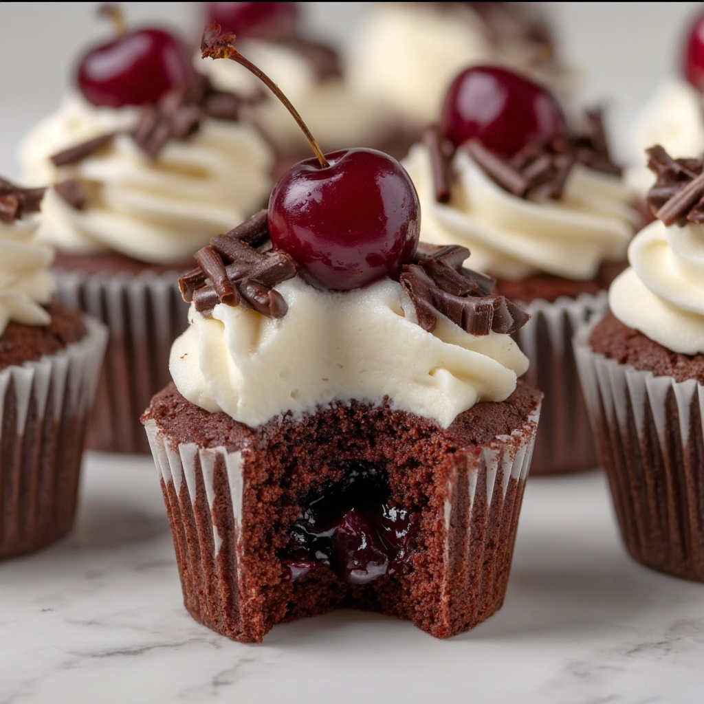 Decadent Black Forest Cupcakes Recipe - Recipe Image