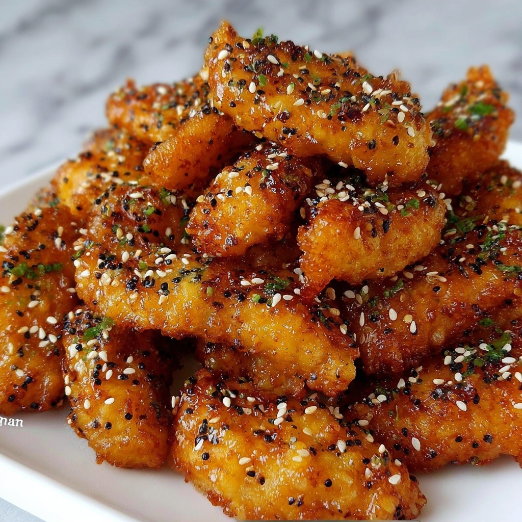 Air Fryer Honey Butter Garlic Chicken Tenders – Crispy & Sweet Recipe - Recipe Image