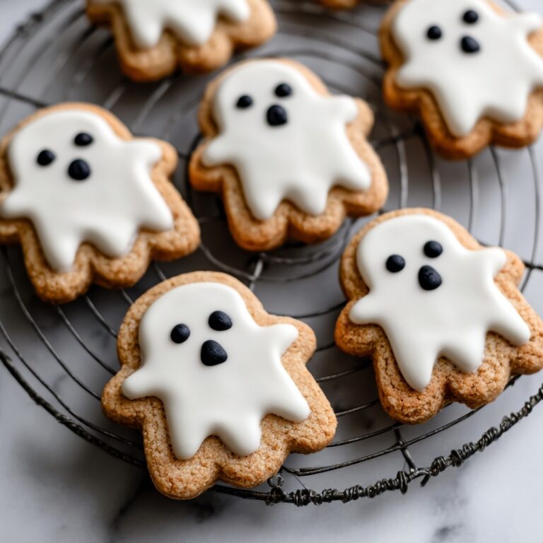 Crispy Ghost Cookies: Easy 4-Ingredient Halloween Treats Recipe