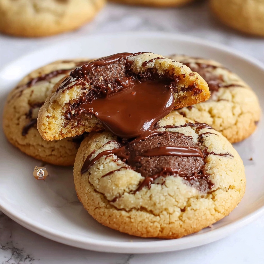 Stuffed Peanut Butter Chocolate Cookies Recipe - Recipe Image