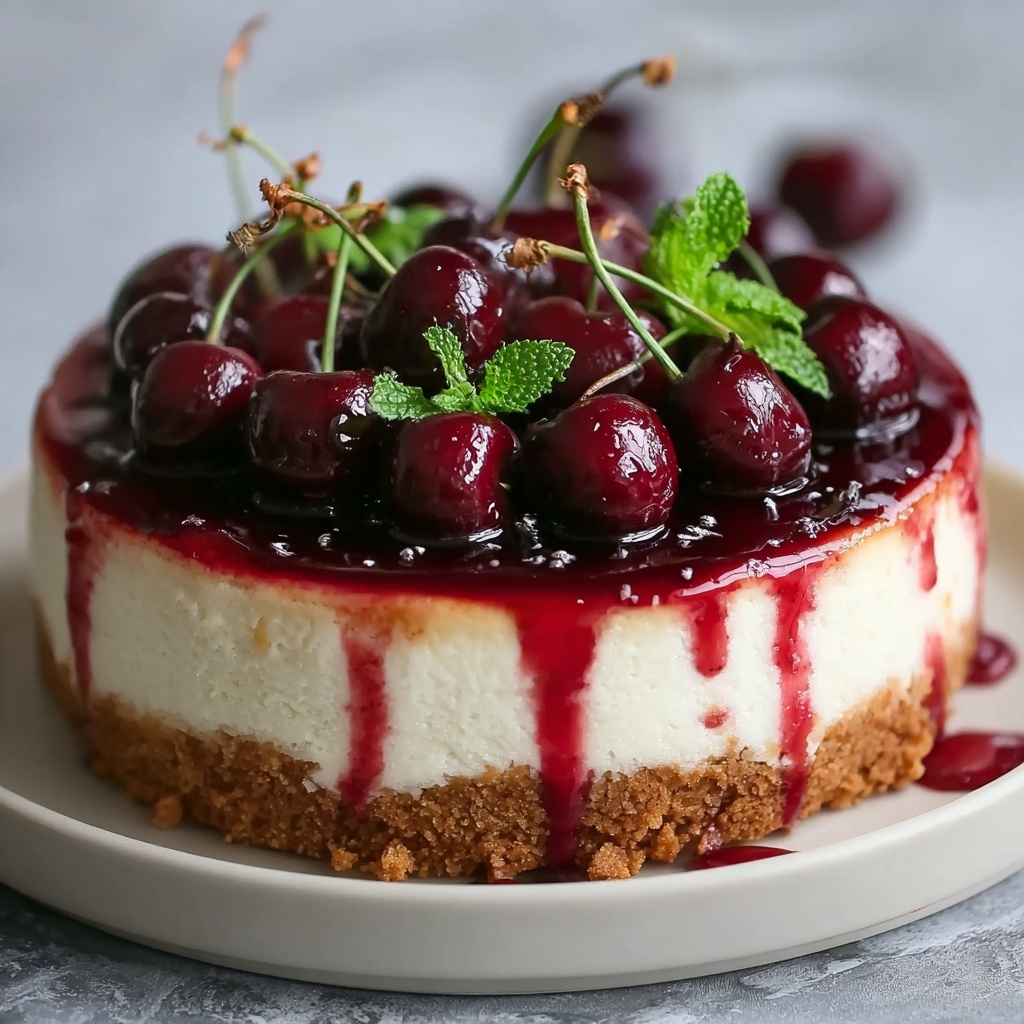 No-Bake Cherry Cheesecake Recipe - Recipe Image