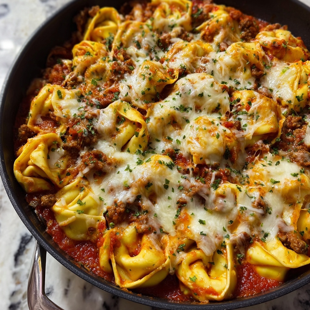 Cheesy Tortellini and Sausage Bake Recipe - Recipe Image