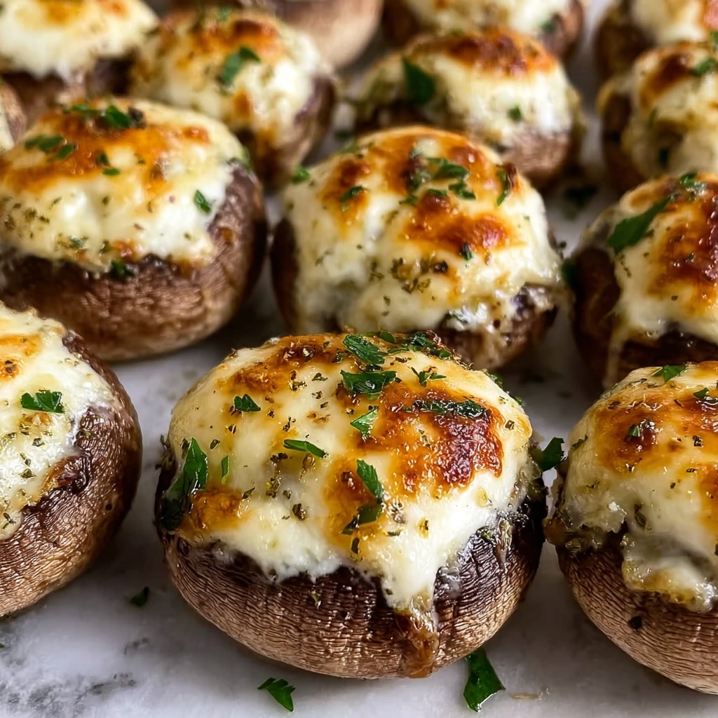 Garlic Parmesan Stuffed Mushrooms Recipe - Recipe Image