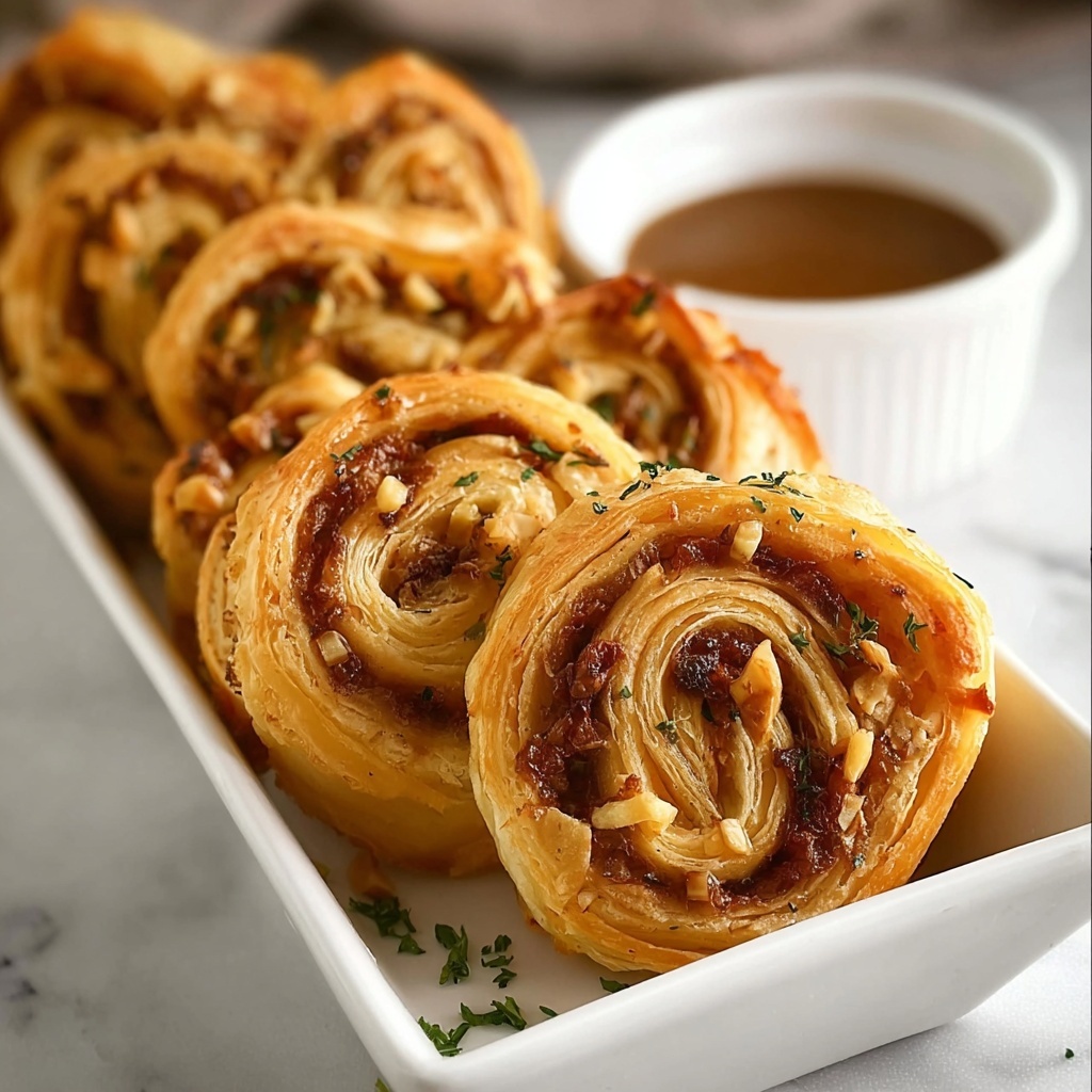 French Dip Roast Beef Pinwheels Recipe - Recipe Image