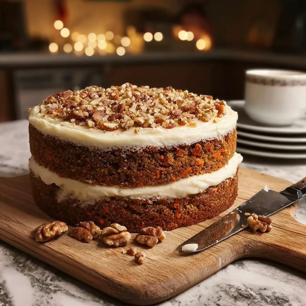 Spiced Carrot Cake with Cream Cheese Frosting Recipe - Recipe Image