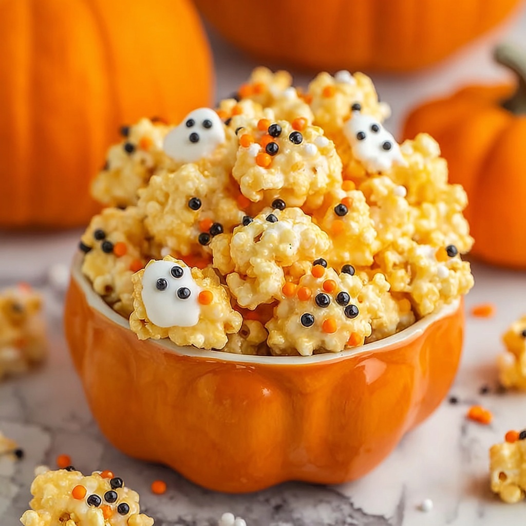 Halloween White Chocolate PuffCorn Recipe - Recipe Image