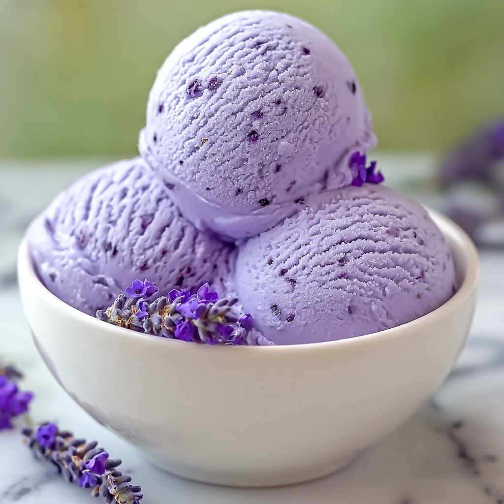 Creamy Honey Lavender Ice Cream Recipe - Recipe Image