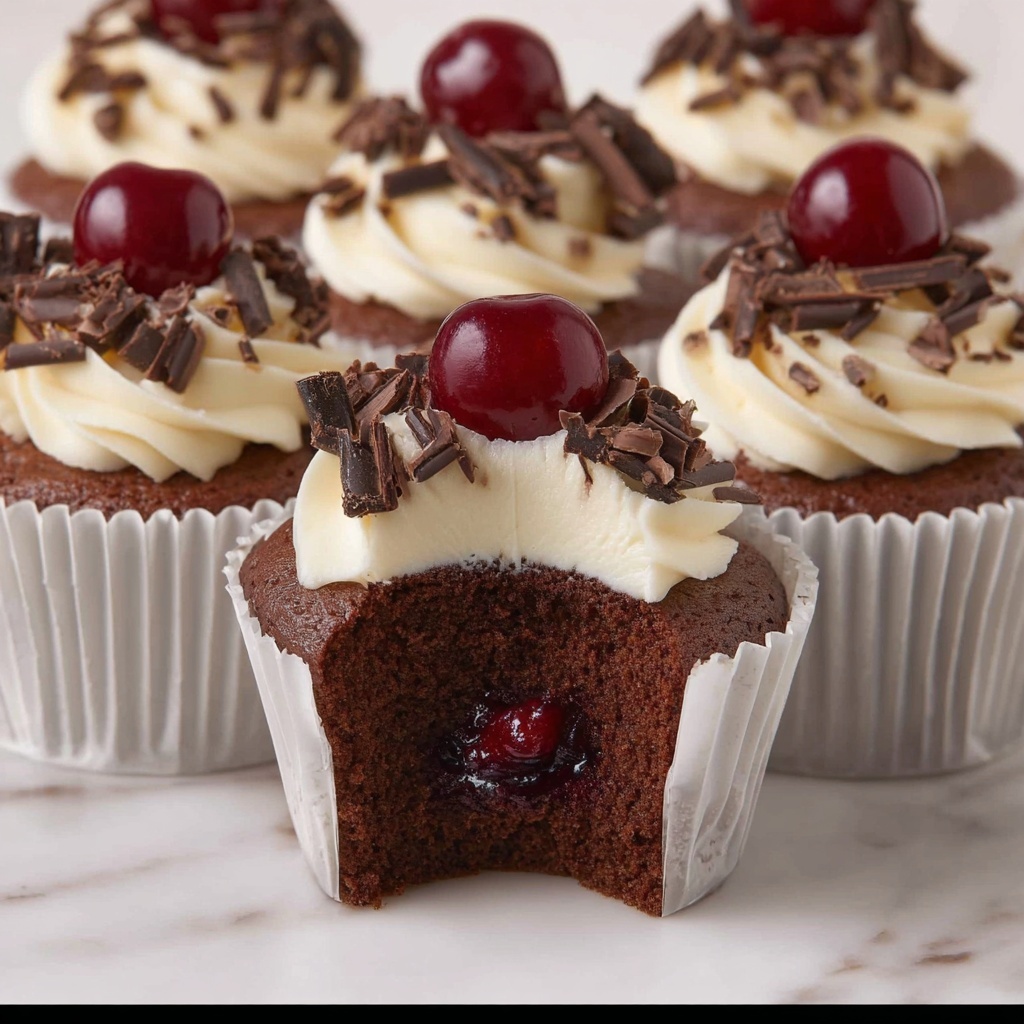 Decadent Black Forest Cupcakes Recipe - Recipe Image