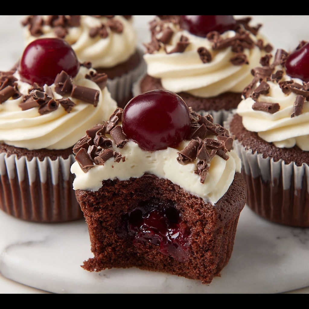 Decadent Black Forest Cupcakes Recipe - Recipe Image