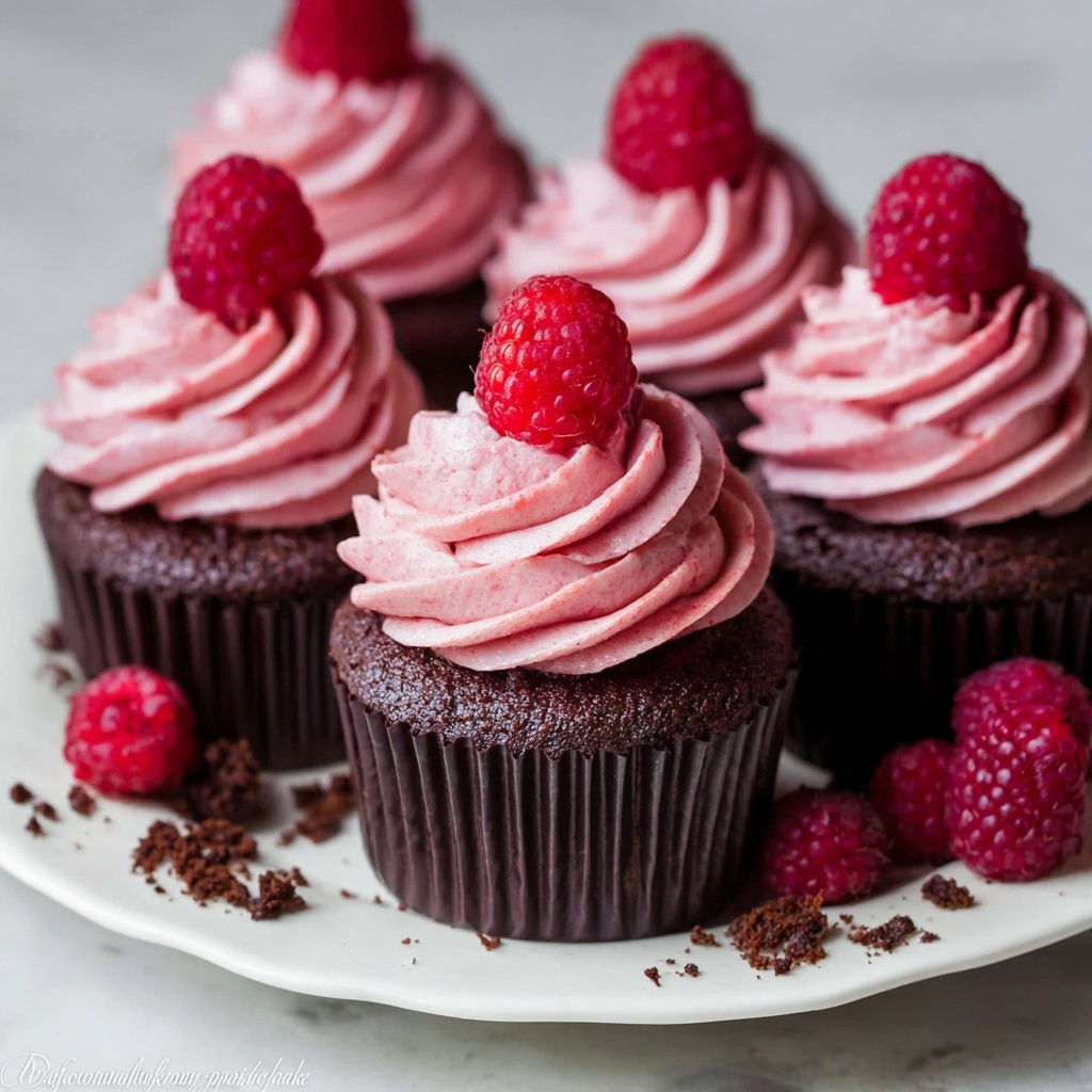 Chocolate Raspberry Cupcakes Recipe - Recipe Image