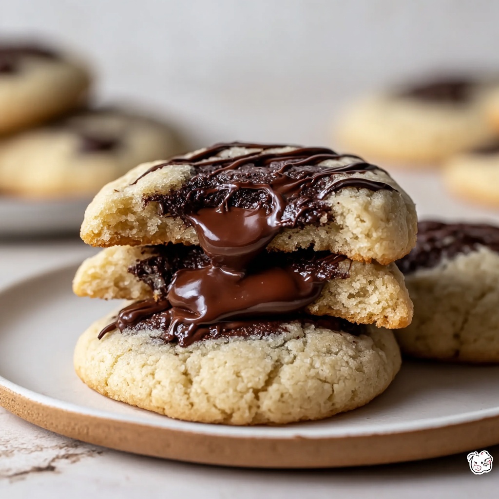 Stuffed Peanut Butter Chocolate Cookies Recipe - Recipe Image