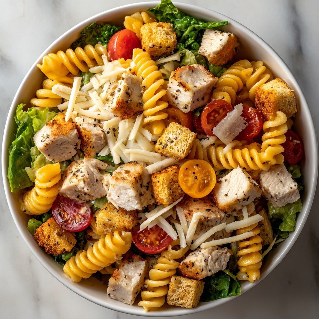 Chicken Caesar Pasta Salad Recipe - Recipe Image