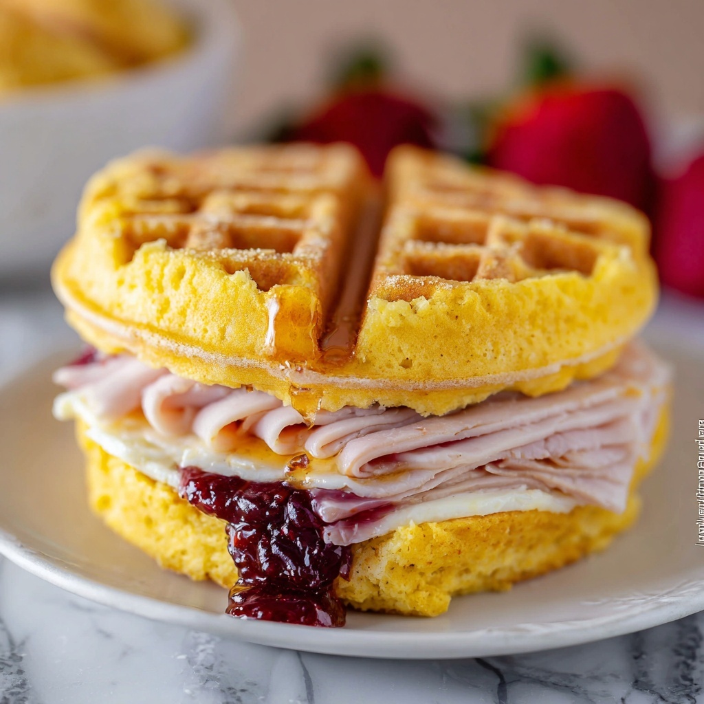Monte Cristo Waffle Sandwich Recipe - Recipe Image