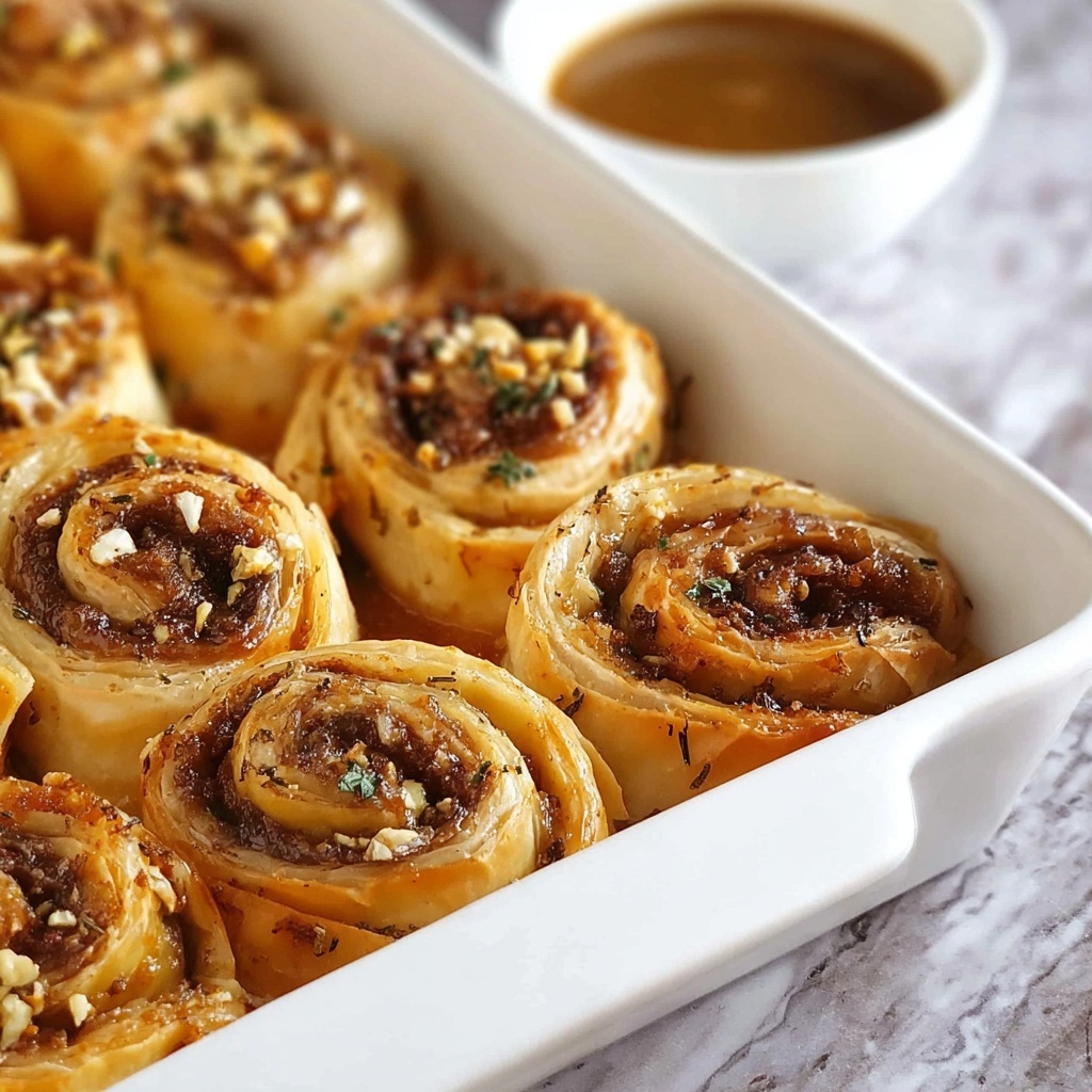 French Dip Roast Beef Pinwheels Recipe - Recipe Image