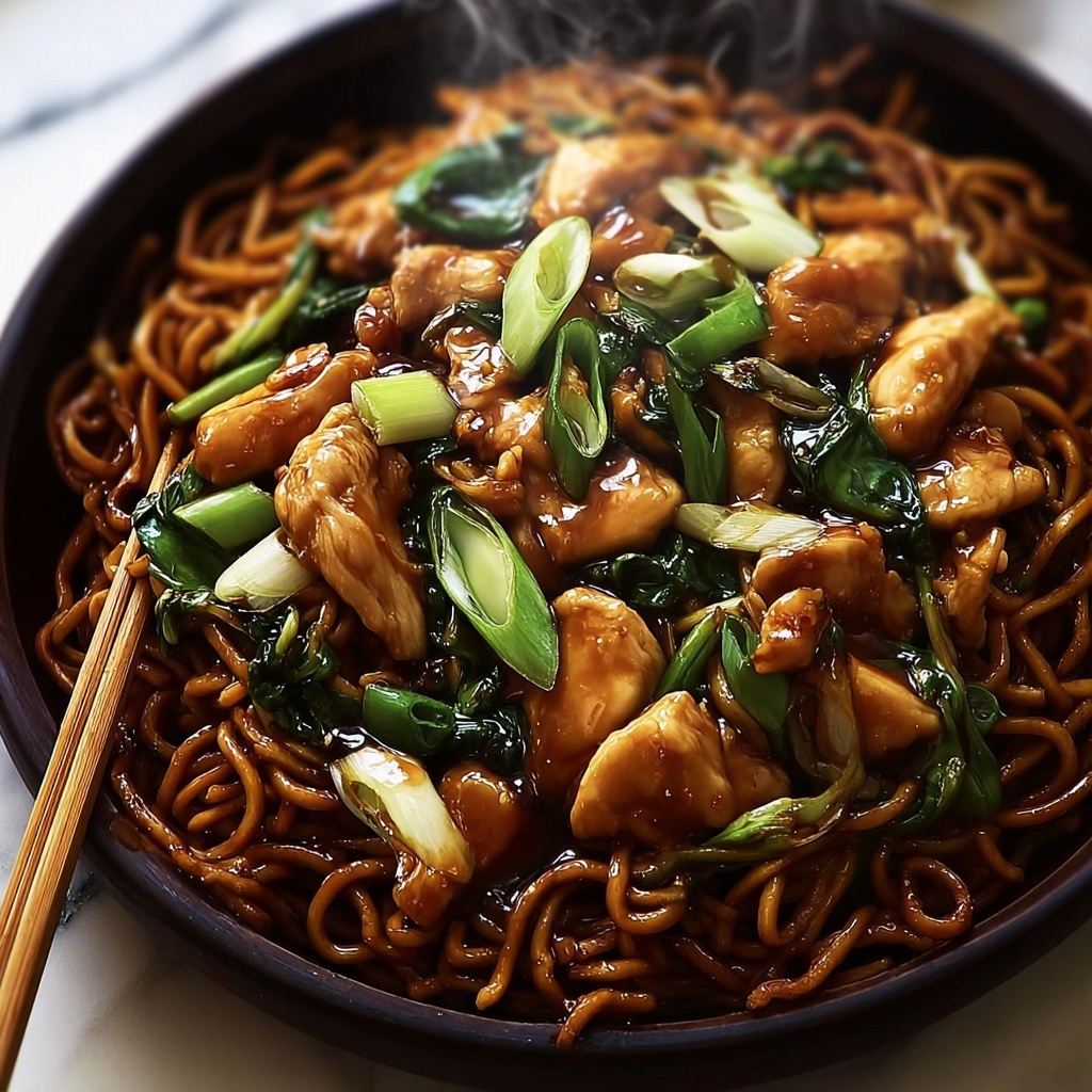Garlic Chicken Lo Mein Recipe - Recipe Image