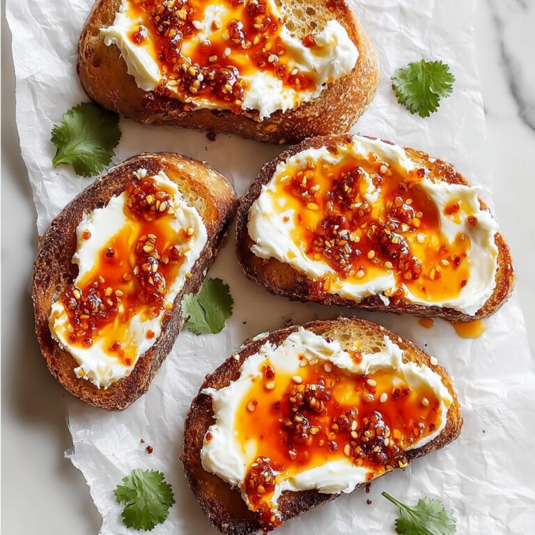 Irresistible Creamy Goat Cheese & Hot Honey Chili Crisp Crostini Recipe