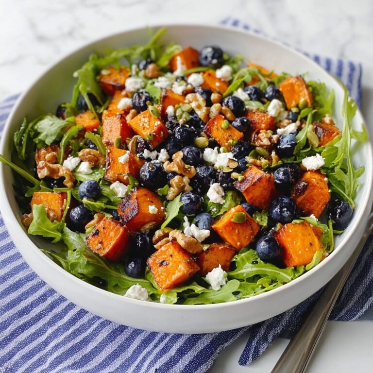 Honey Sweet Potato Summer Salad with Blueberries and Goat Cheese Recipe