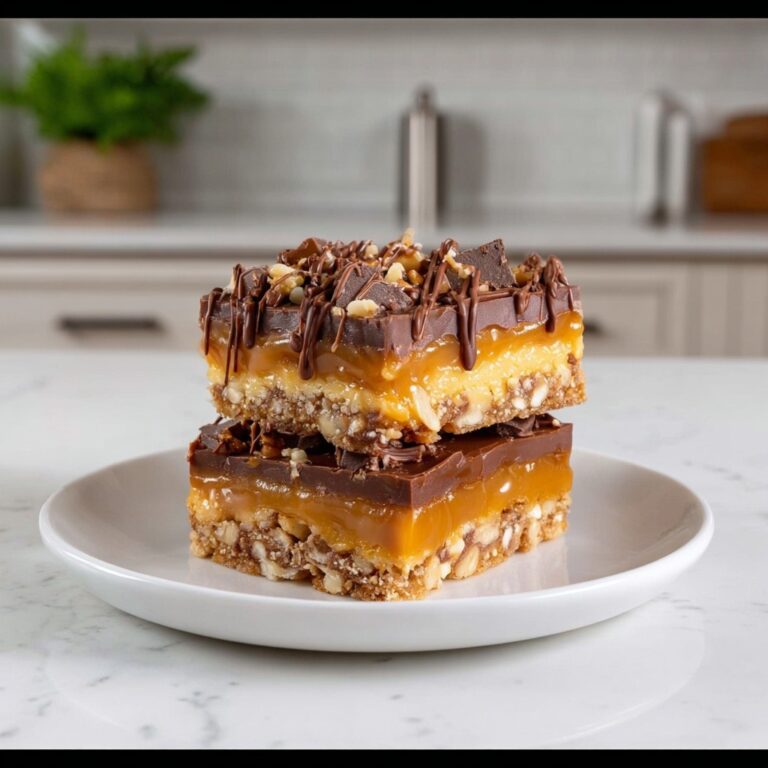 Caramel Chocolate Crunch Bars Recipe
