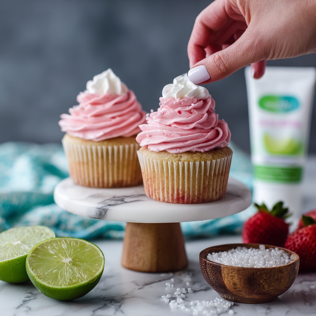 Gluten-Free Lime Agave Cupcakes with Cream Cheese Swirl and Lime Glaze Recipe - Recipe Image