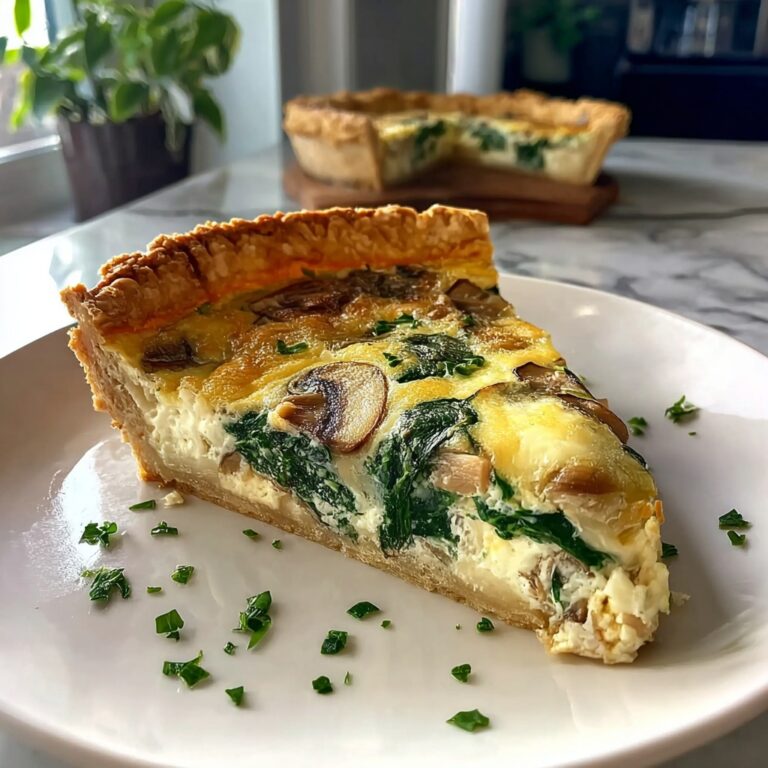 Spinach & Mushroom Quiche Recipe