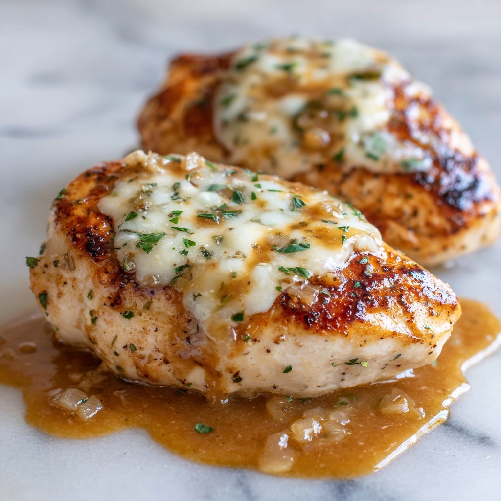 Easy One Pan French Onion Stuffed Chicken Recipe - Recipe Image