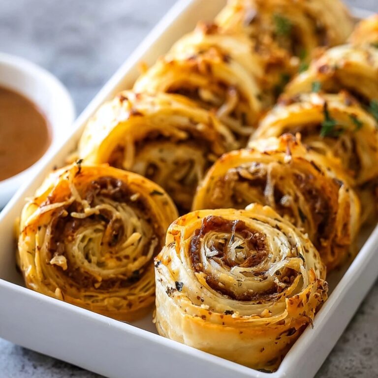 French Dip Roast Beef Pinwheels Recipe