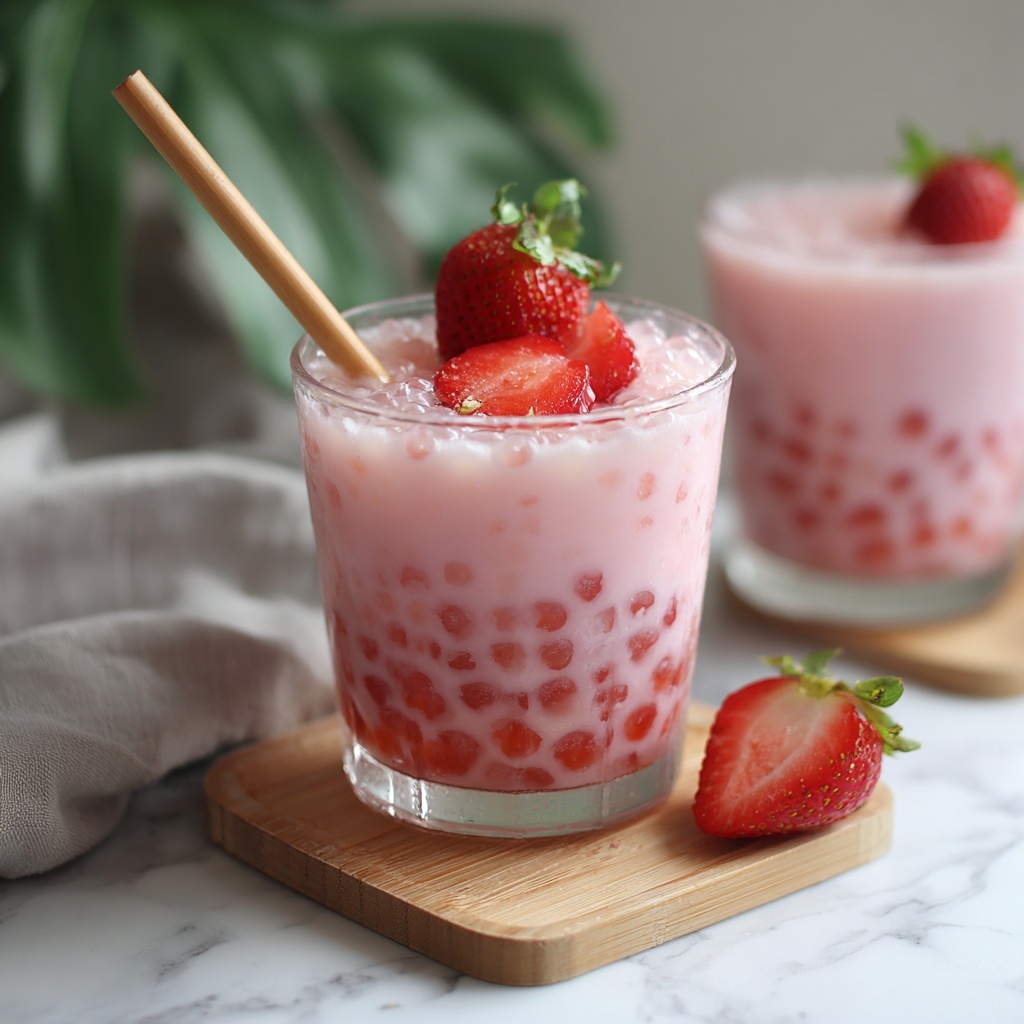 Strawberry Sago: A Refreshing Tropical Treat Recipe - Recipe Image