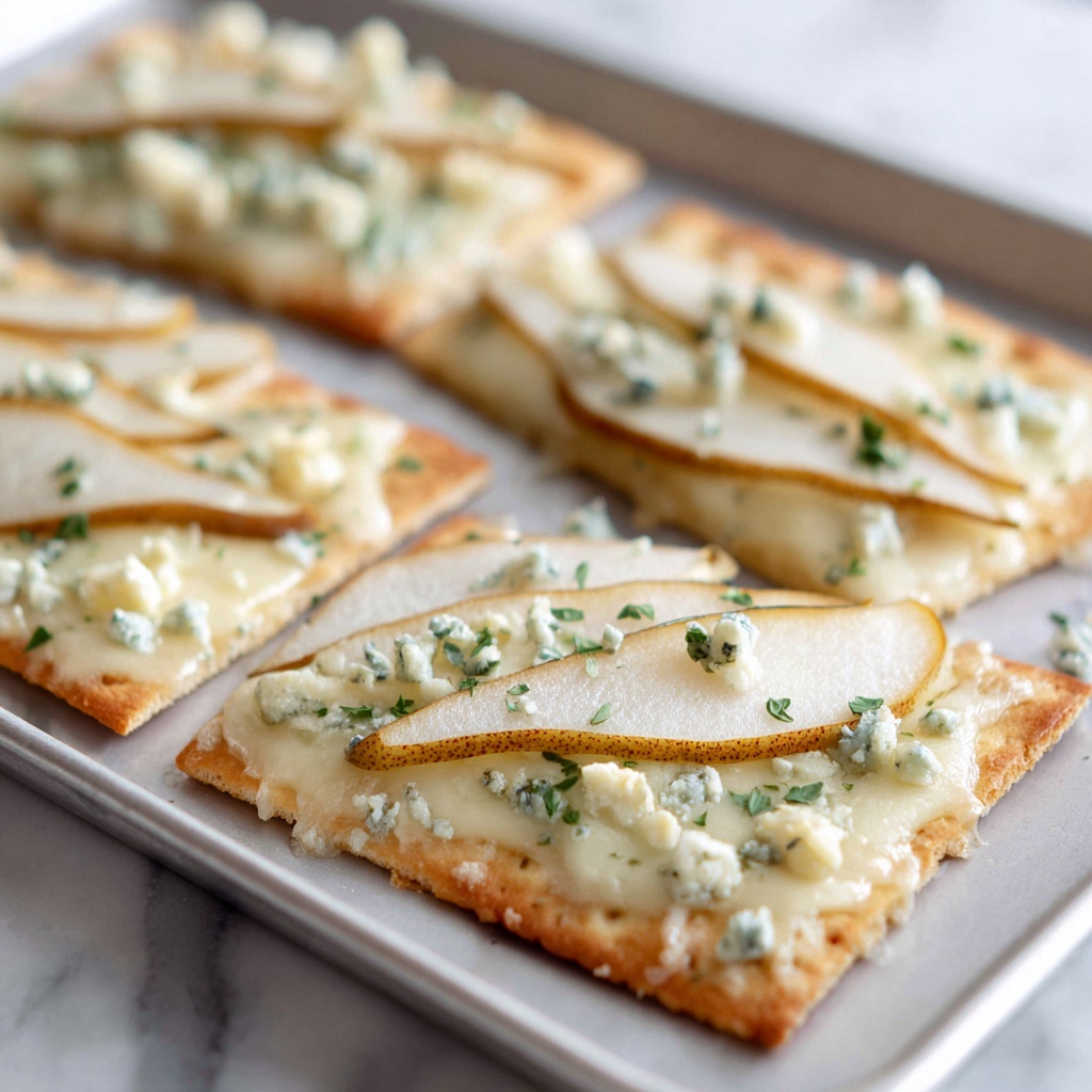 Pear and Gorgonzola Flatbread with Honey and Walnuts Recipe - Recipe Image