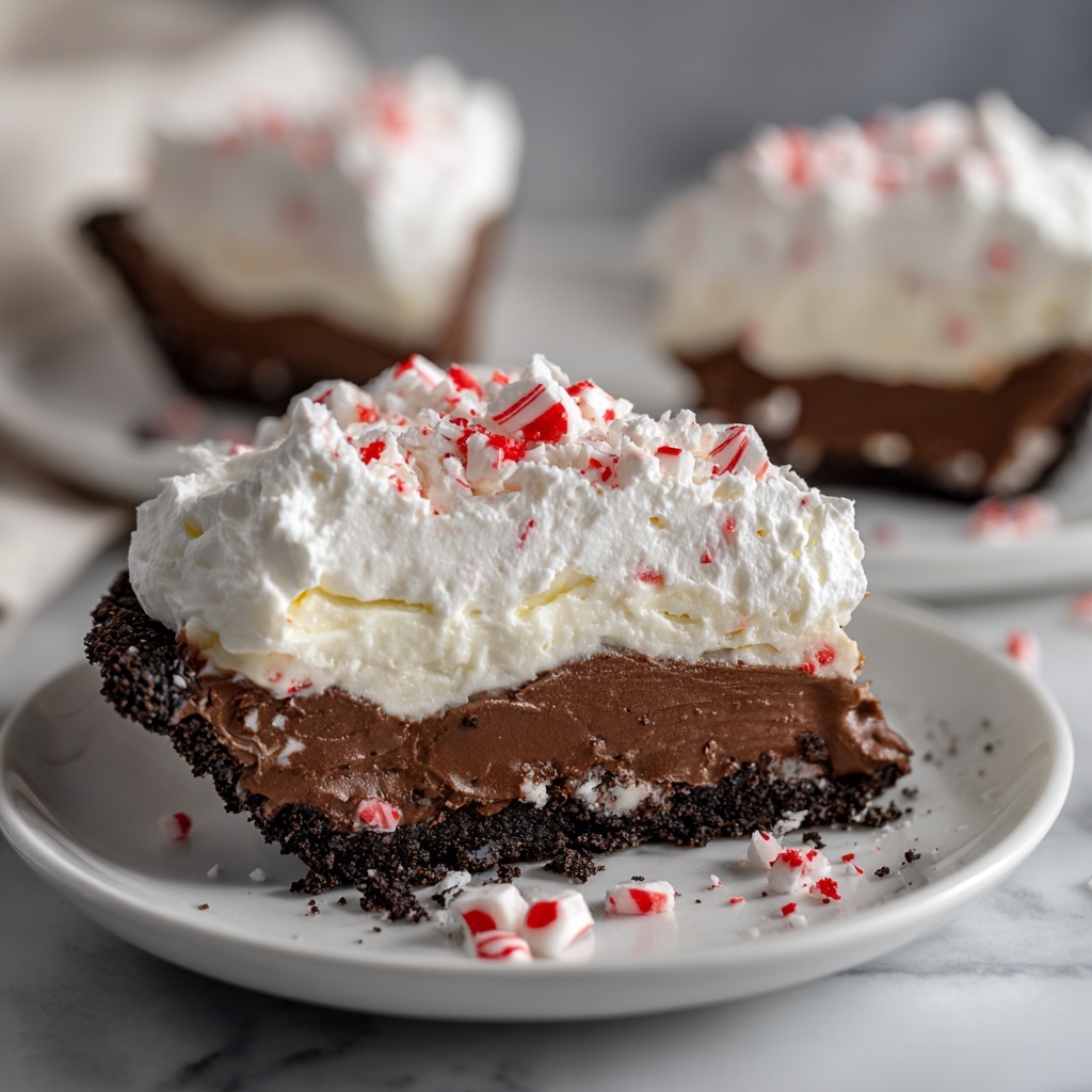 Chocolate Peppermint Christmas Tart Recipe - Recipe Image