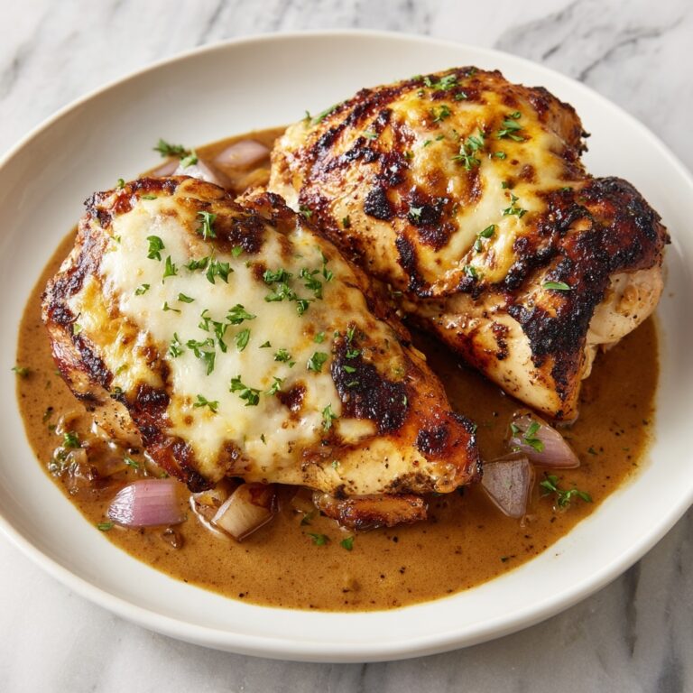 Easy One Pan French Onion Stuffed Chicken Recipe